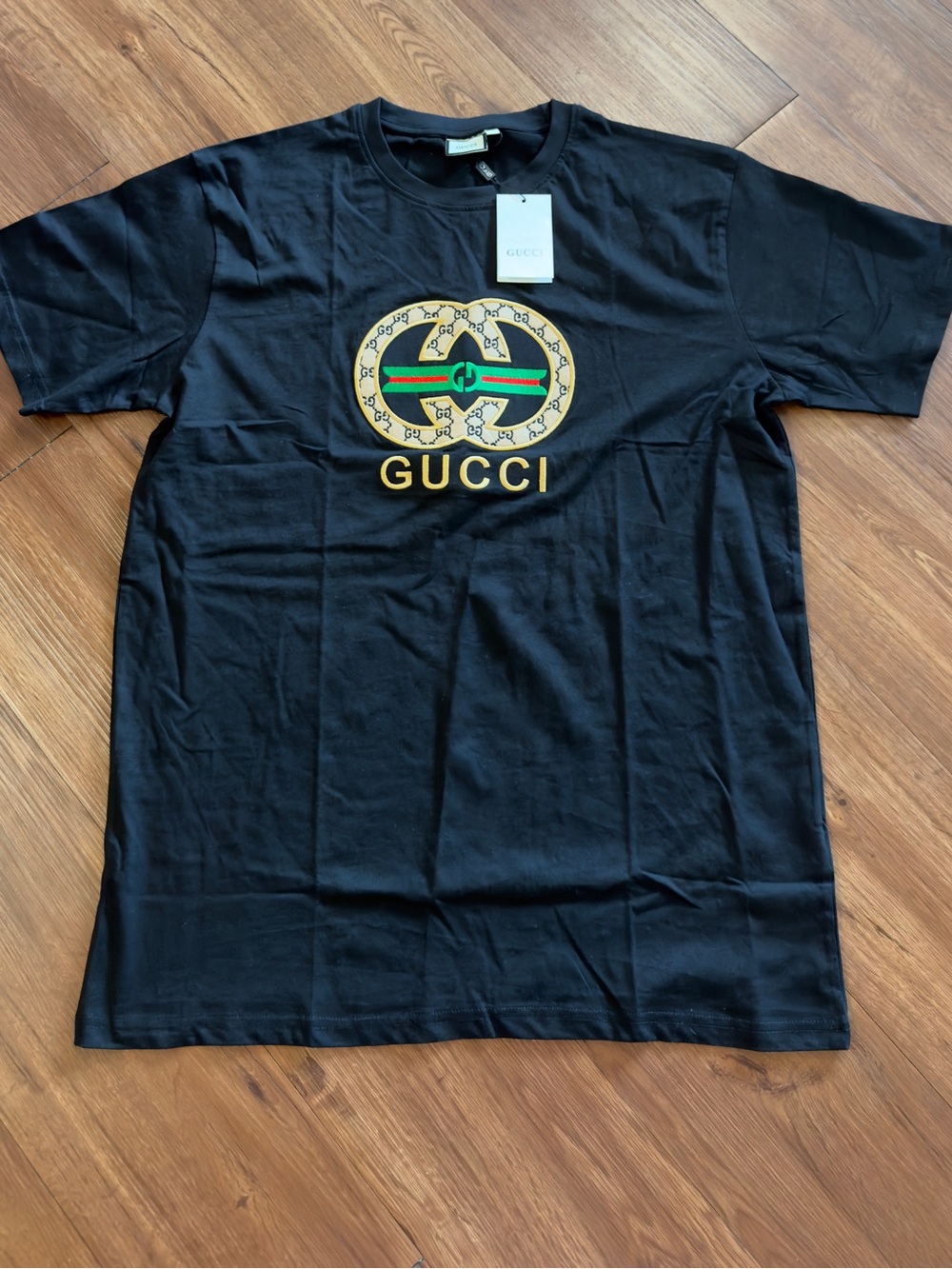 Gucci Black Logo Graphic Crewneck T-Shirt